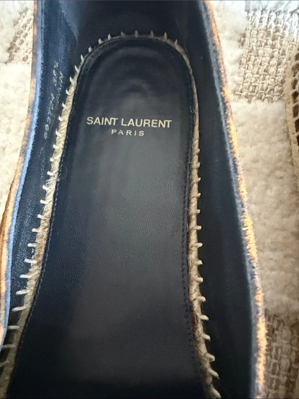 Saint Laurent Leopard Espadrilles in Brown and Black